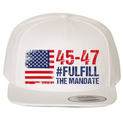 American Flag Fulfill The Mandate 45 47 Wool Snapback Cap
