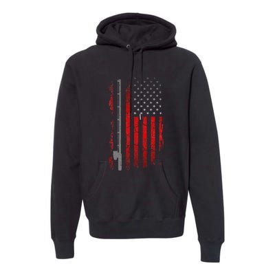 American Flag Fishing Apparel Fishing Premium Hoodie