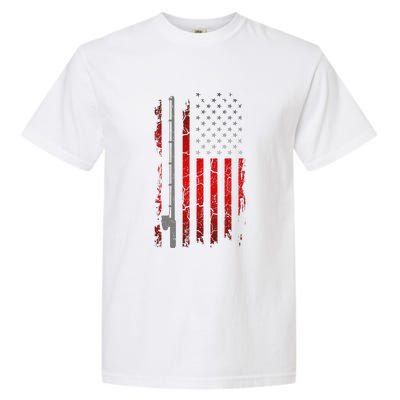 American Flag Fishing Apparel Fishing Garment-Dyed Heavyweight T-Shirt