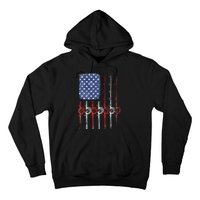 American Flag Fishing Rod For Fishing Lovers Hoodie