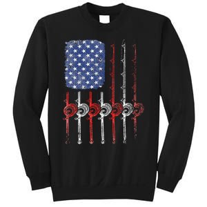 American Flag Fishing Rod For Fishing Lovers Sweatshirt