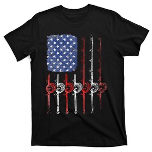 American Flag Fishing Rod For Fishing Lovers T-Shirt