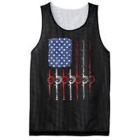 American Flag Fishing Rod For Fishing Lovers Mesh Reversible Basketball Jersey Tank