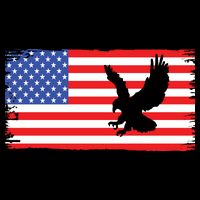 American Flag Flying Eagle City Backpack