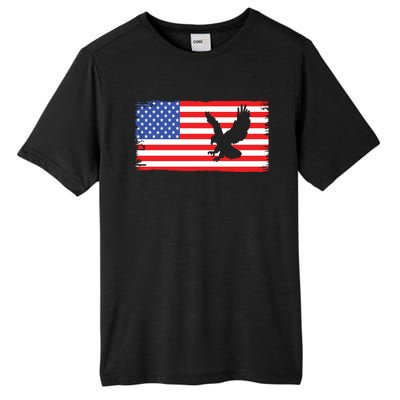 American Flag Flying Eagle Tall Fusion ChromaSoft Performance T-Shirt