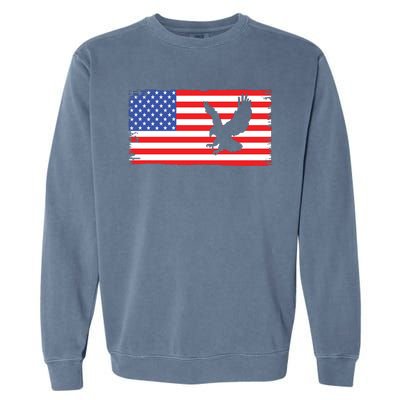 American Flag Flying Eagle Garment-Dyed Sweatshirt