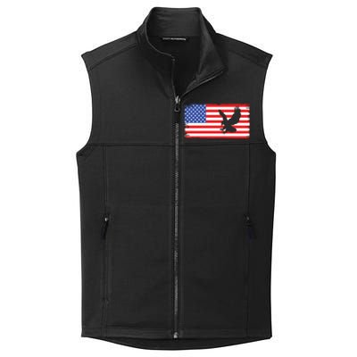 American Flag Flying Eagle Collective Smooth Fleece Vest