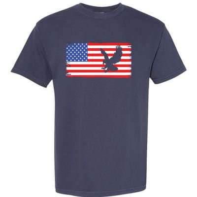 American Flag Flying Eagle Garment-Dyed Heavyweight T-Shirt