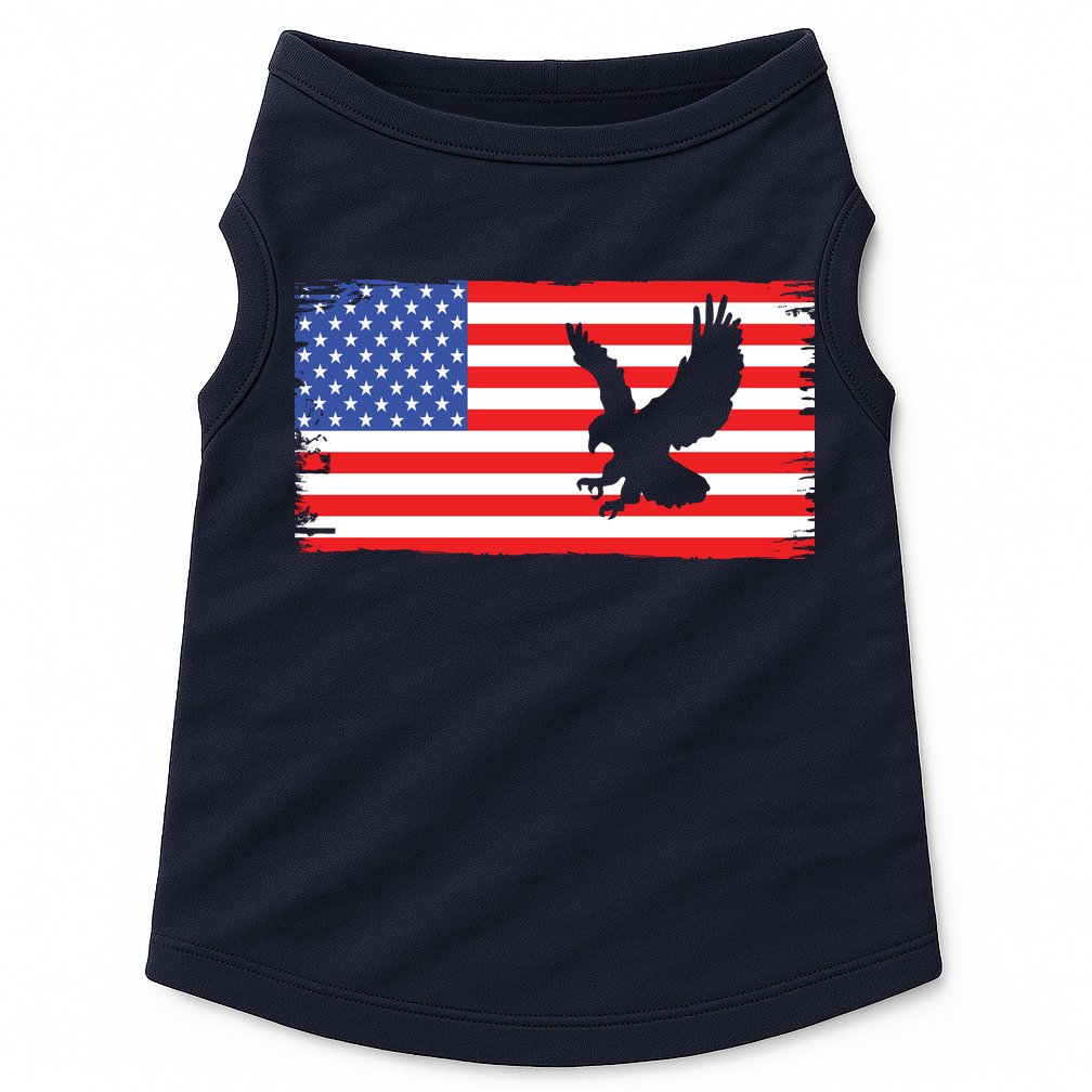 American Flag Flying Eagle Doggie Tank