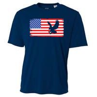 American Flag Flying Eagle Cooling Performance Crew T-Shirt