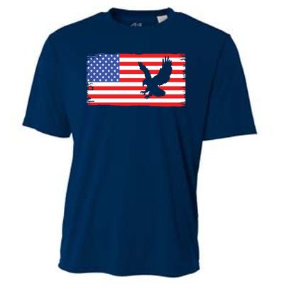 American Flag Flying Eagle Cooling Performance Crew T-Shirt