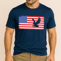 American Flag Flying Eagle Cooling Performance Crew T-Shirt