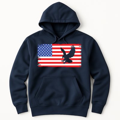 American Flag Flying Eagle Hoodie