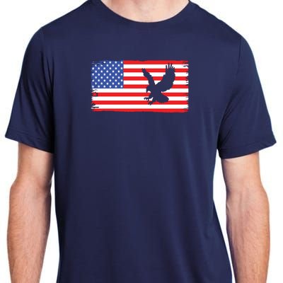 American Flag Flying Eagle Adult ChromaSoft Performance T-Shirt