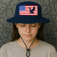 American Flag Flying Eagle Bucket Hat
