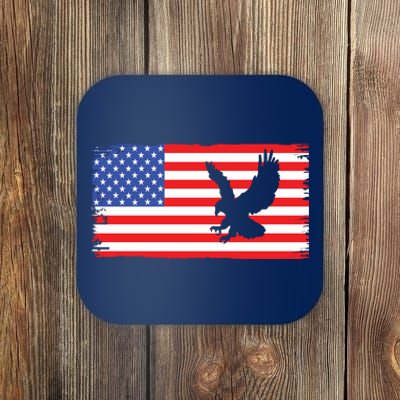 American Flag Flying Eagle Coaster