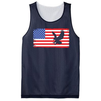 American Flag Flying Eagle Mesh Reversible Basketball Jersey Tank