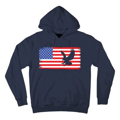 American Flag Flying Eagle Tall Hoodie