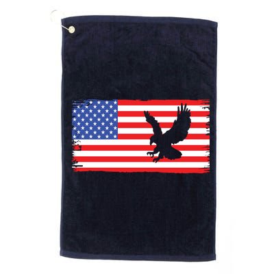 American Flag Flying Eagle Golf Towel