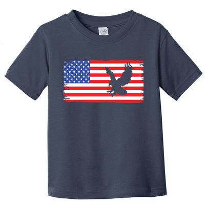 American Flag Flying Eagle Toddler T-Shirt