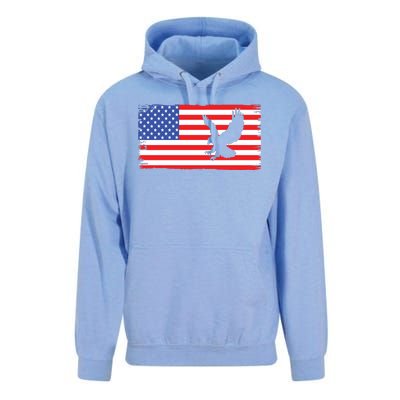 American Flag Flying Eagle Unisex Surf Hoodie