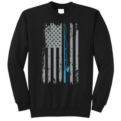 American Flag Fishing Vintage Fisherman Sweatshirt