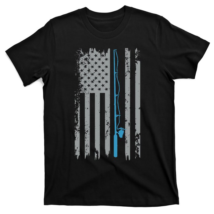 American Flag Fishing Vintage Fisherman T-Shirt