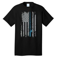 American Flag Fishing Vintage Fisherman Tall T-Shirt