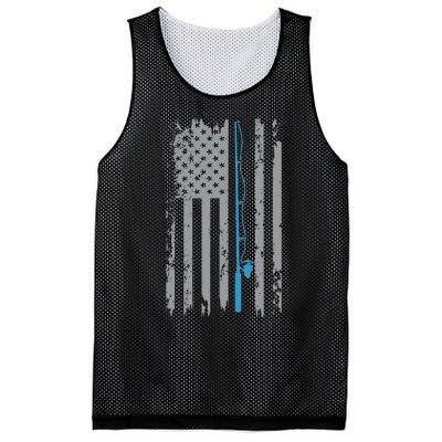 American Flag Fishing Vintage Fisherman Mesh Reversible Basketball Jersey Tank