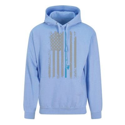 American Flag Fishing Vintage Fisherman Unisex Surf Hoodie