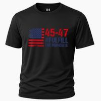 American Flag Fulfill The Mandate 45 47 Cooling Performance Crew T-Shirt