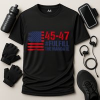American Flag Fulfill The Mandate 45 47 Cooling Performance Crew T-Shirt
