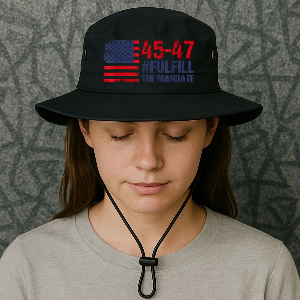 American Flag Fulfill The Mandate 45 47 Bucket Hat