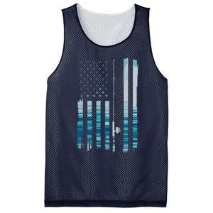 American Flag Fish Fisher Fisherman Funny Bass Fishing Usa Mesh Reversible Basketball Jersey Tank