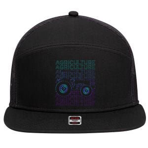 Agriculture Farming Farmer 7 Panel Mesh Trucker Snapback Hat