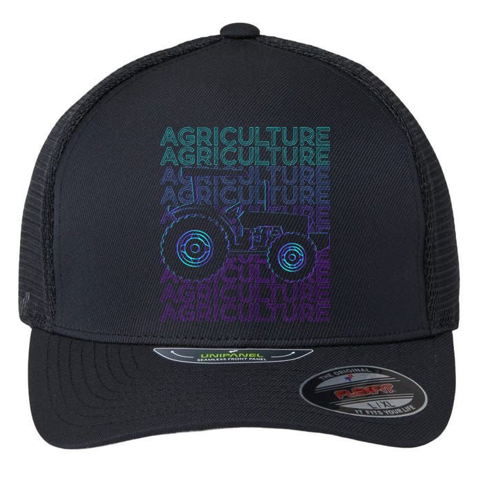 Agriculture Farming Farmer Flexfit Unipanel Trucker Cap