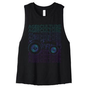 Agriculture Farming Farmer Women's Racerback Cropped Tank