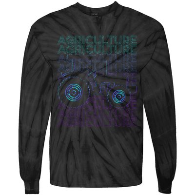 Agriculture Farming Farmer Tie-Dye Long Sleeve Shirt