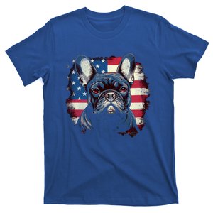 American Flag French Bulldog Frenchie Fourth Of July Gift T-Shirt