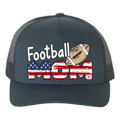 American Flag Football Mom Gift Mom Lovers American Football Gift Yupoong Adult 5-Panel Trucker Hat