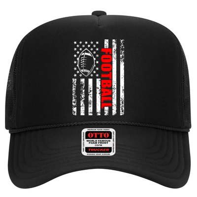 American Flag Football Patriotic Football Gift Trucker Hat
