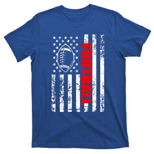 American Flag Football Patriotic Football Gift T-Shirt