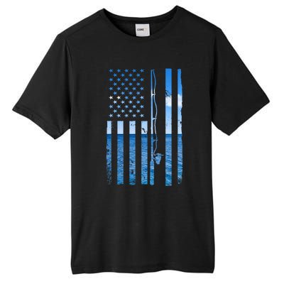 American Flag Fish Fisher Fisherman Funny Bass Fishing Tall Fusion ChromaSoft Performance T-Shirt