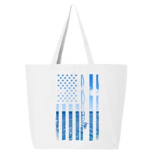 American Flag Fish Fisher Fisherman Funny Bass Fishing 25L Jumbo Tote