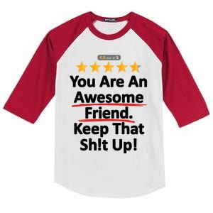 Awesome Friend Funny Gift Idea For BFF Kids Colorblock Raglan Jersey