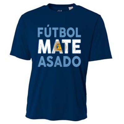 Argentina Flag Futbol Mate Asado Argentinian Pride Cooling Performance Crew T-Shirt