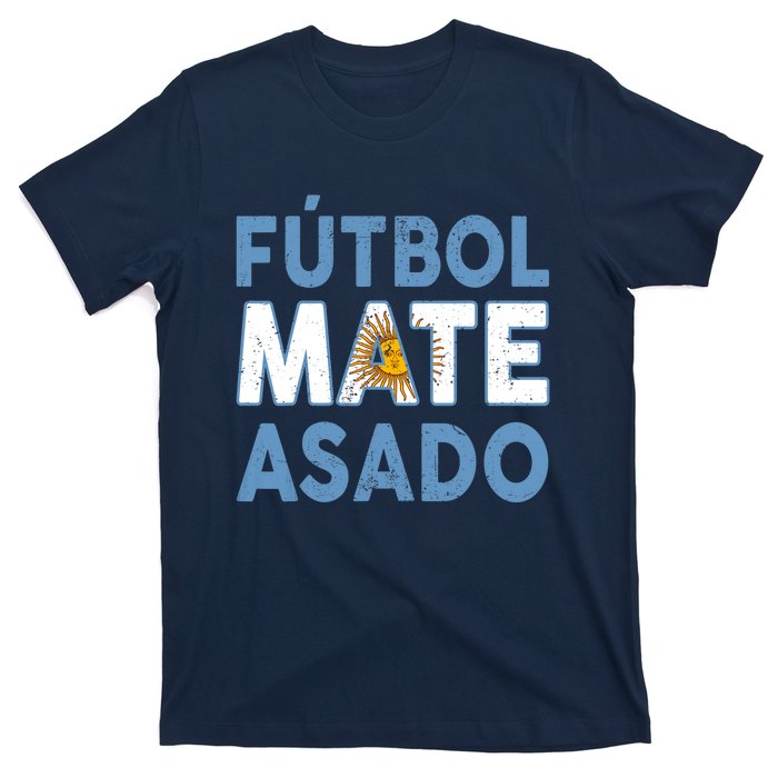 Argentina Flag Futbol Mate Asado Argentinian Pride T-Shirt