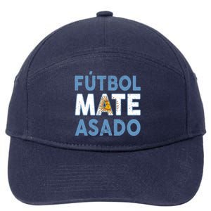 Argentina Flag Futbol Mate Asado Argentinian Pride 7-Panel Snapback Hat