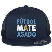 Argentina Flag Futbol Mate Asado Argentinian Pride Flat Bill Trucker Hat