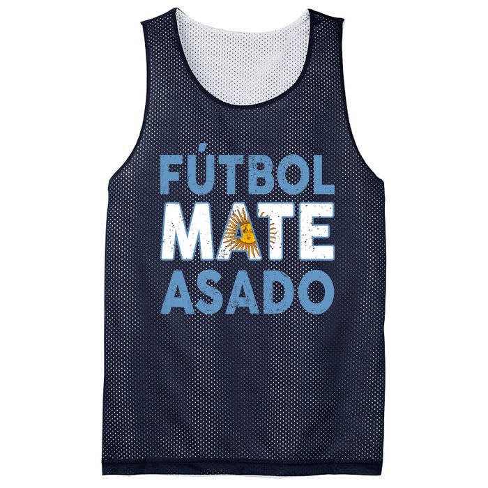 Argentina Flag Futbol Mate Asado Argentinian Pride Mesh Reversible Basketball Jersey Tank